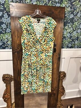 NWT ILE New York Women's Geometric Sleeveless MultiColored MIDI Rn58372 Size 14W